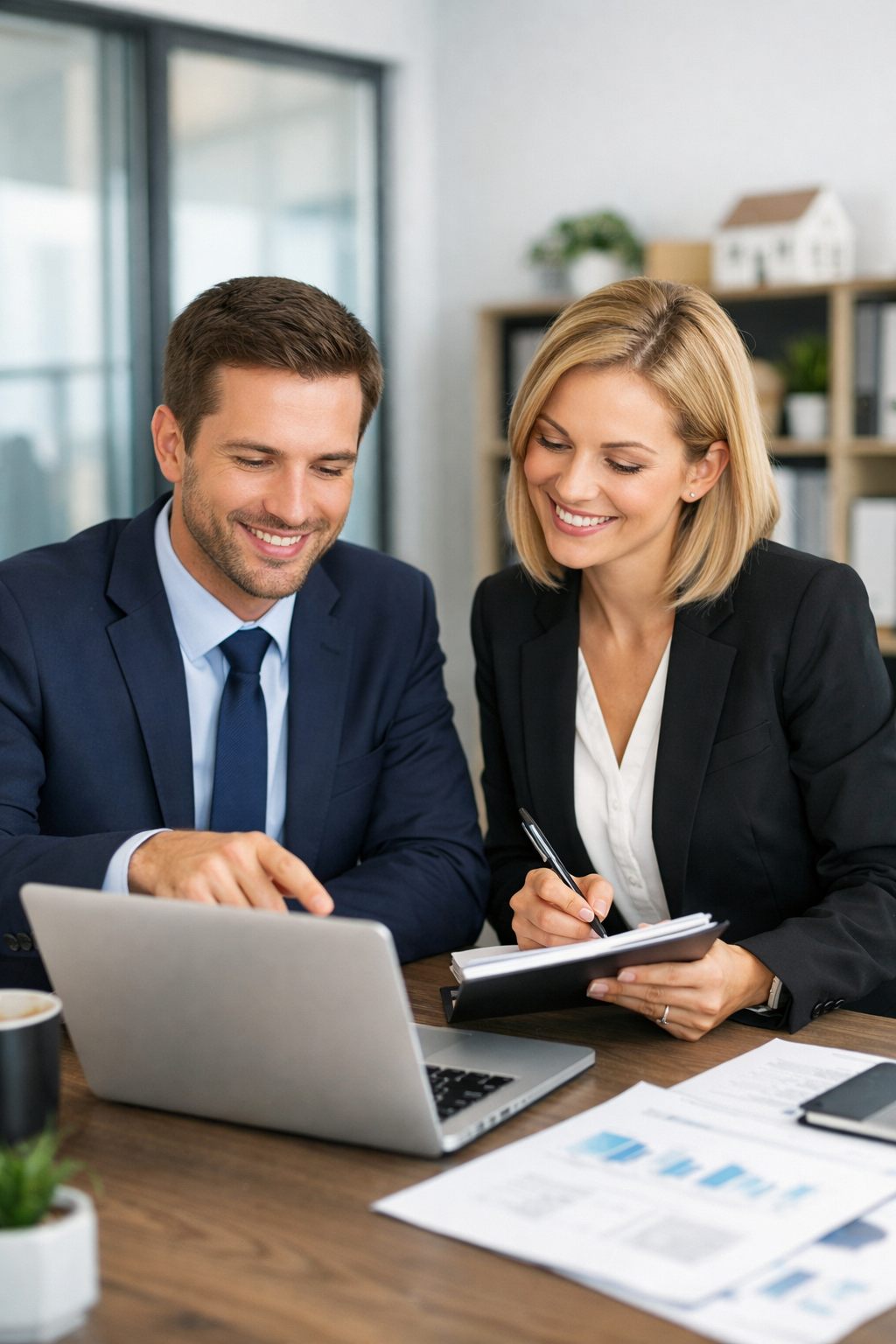 Real estate agents working together