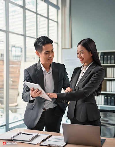 agents working in office